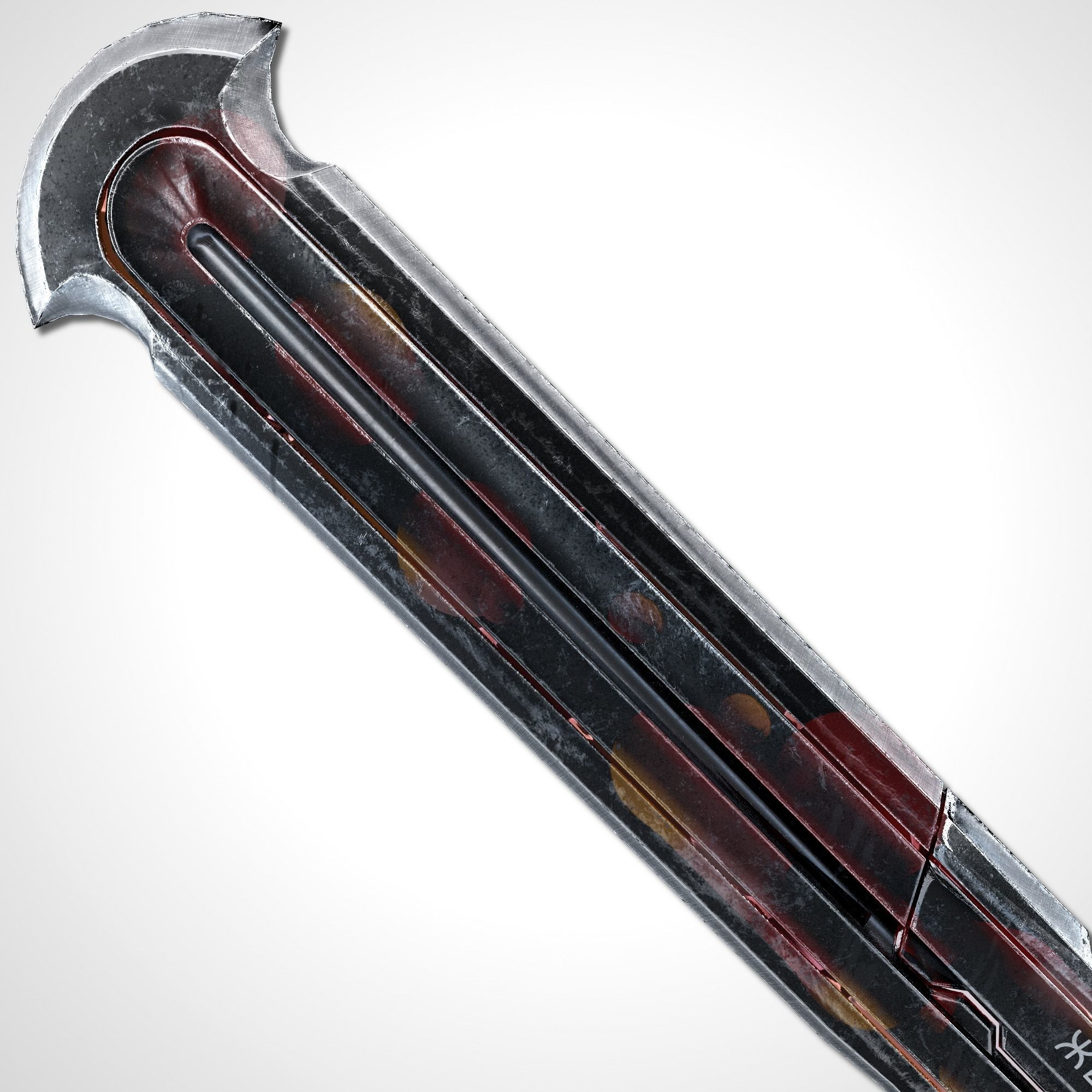 Heavy Full Metal Sword - Remake Low-poly 3D model_3