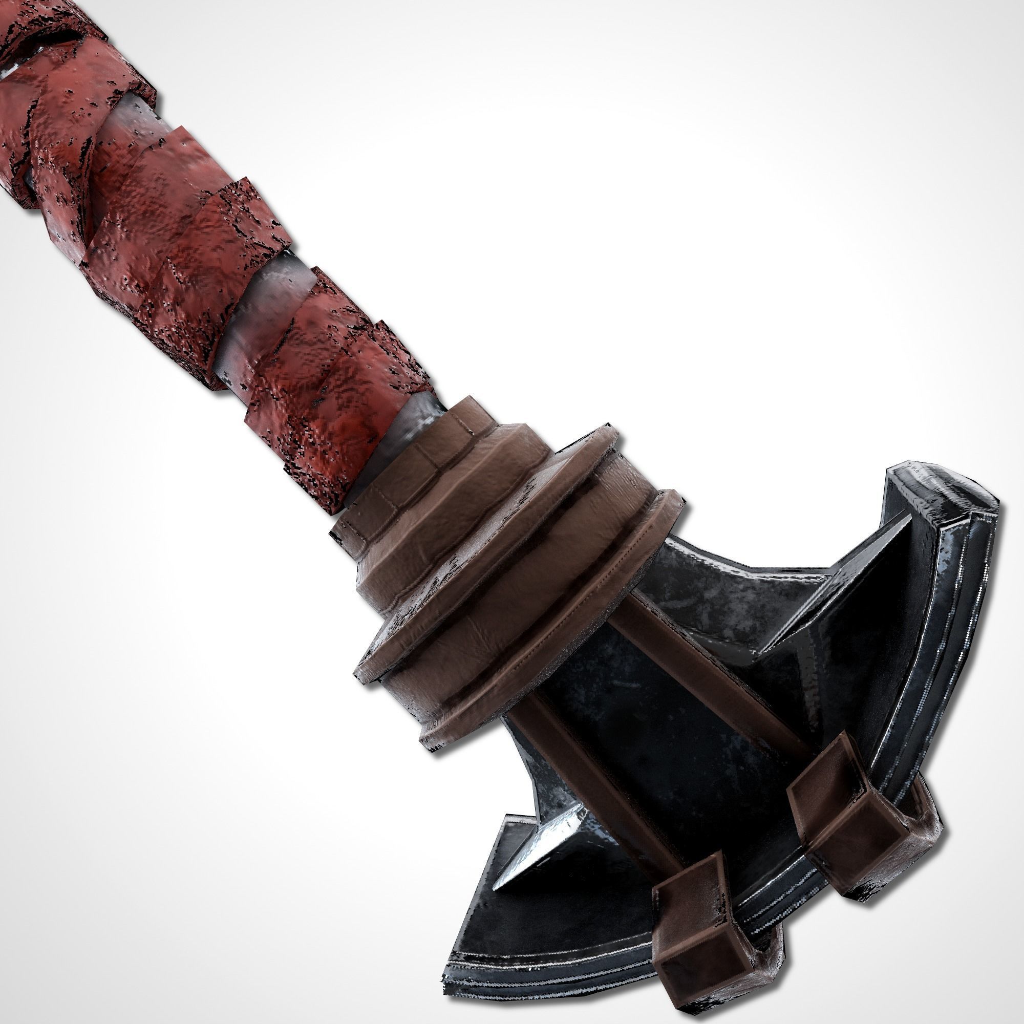 Heavy Full Metal Sword - Remake Low-poly 3D model_14