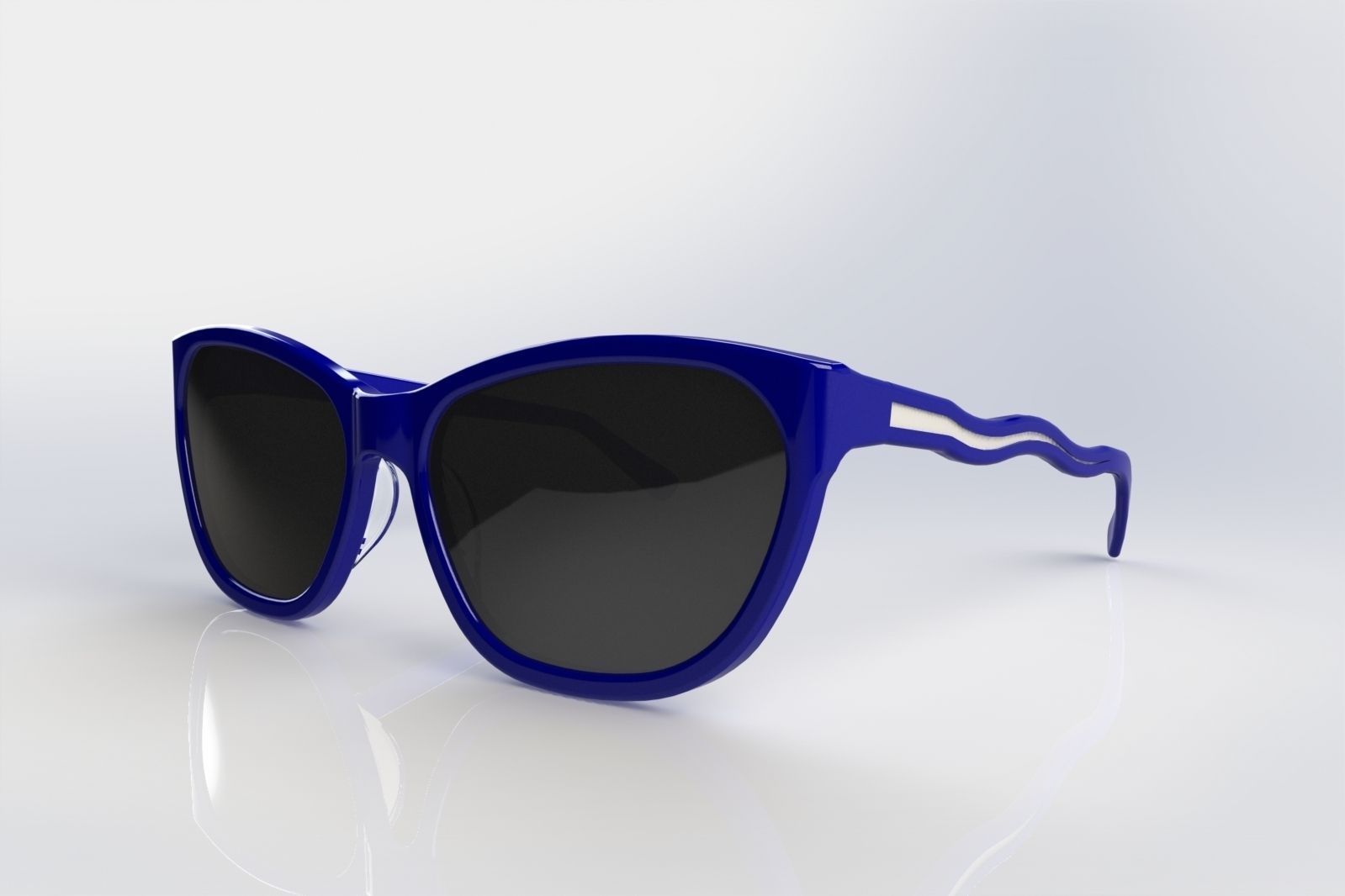 Sunglasses pair of with stripes Free 3D model_1