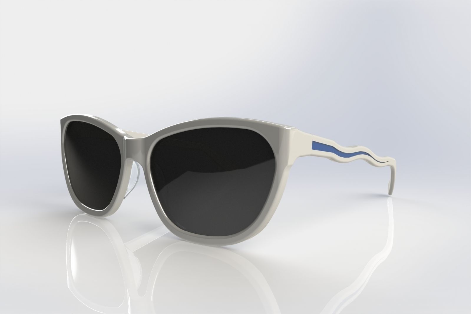 Sunglasses pair of with stripes Free 3D model_5
