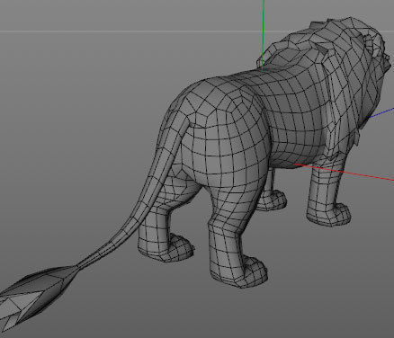 Lion or lioness Low-poly 3D model_5