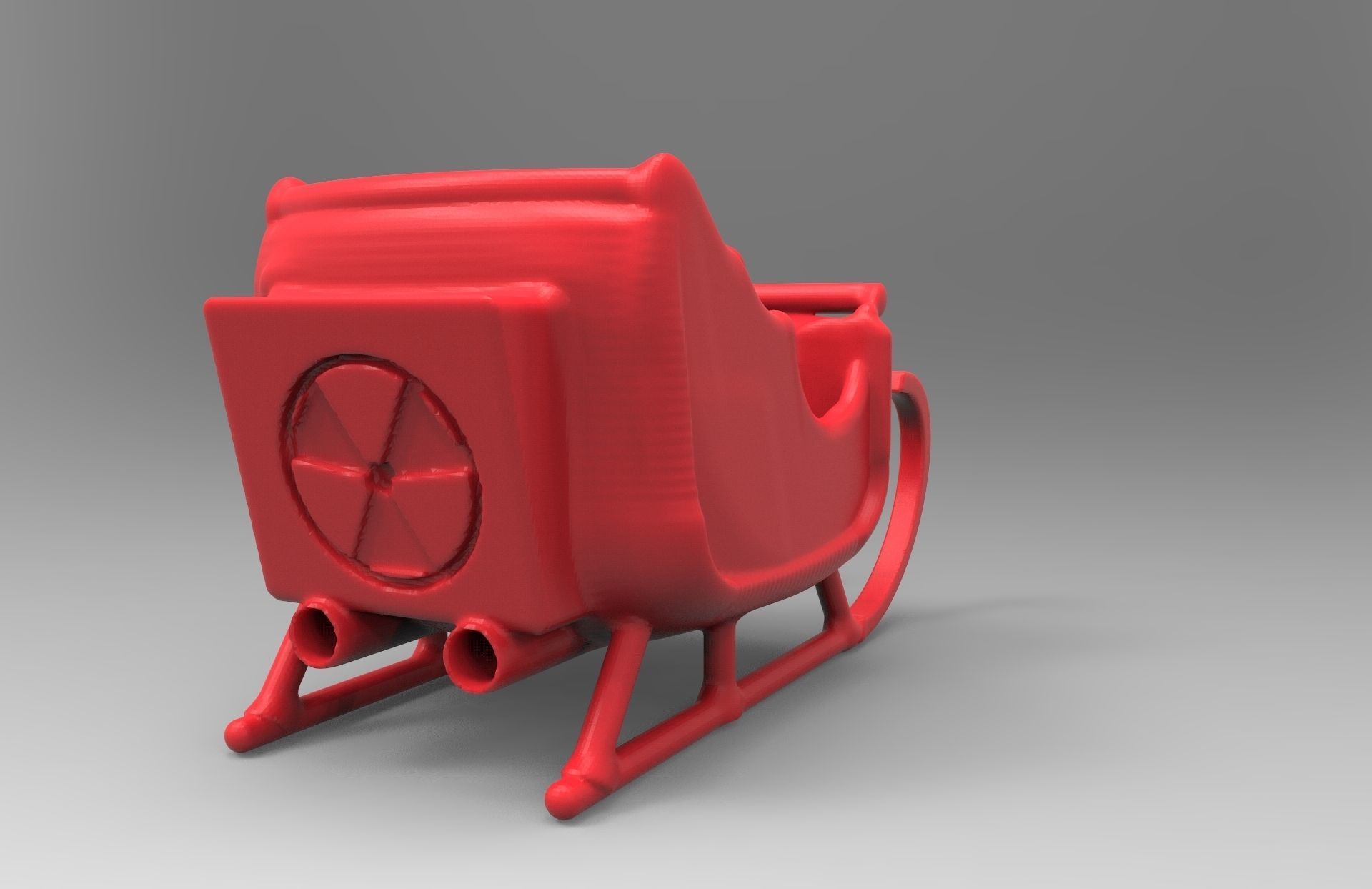 christmas sleigh 3D print model_3