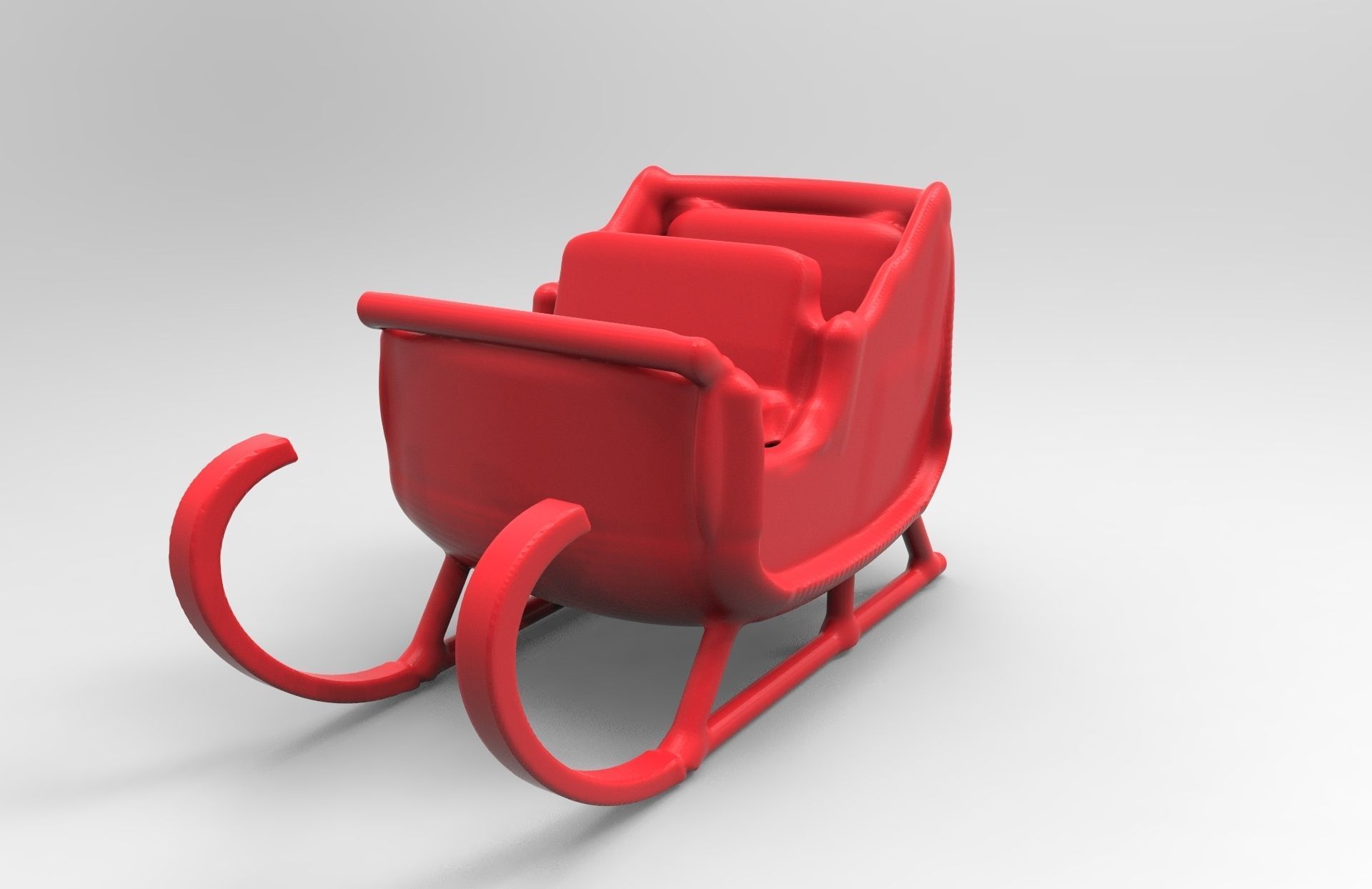 christmas sleigh 3D print model_1