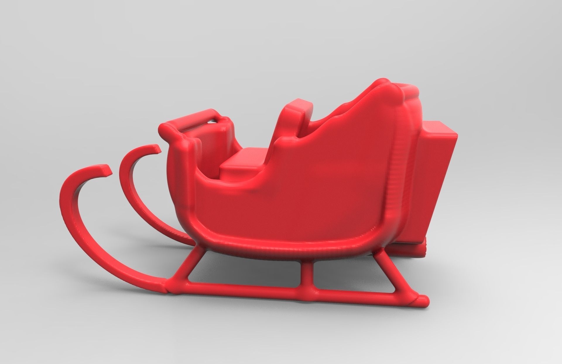 christmas sleigh 3D print model_5