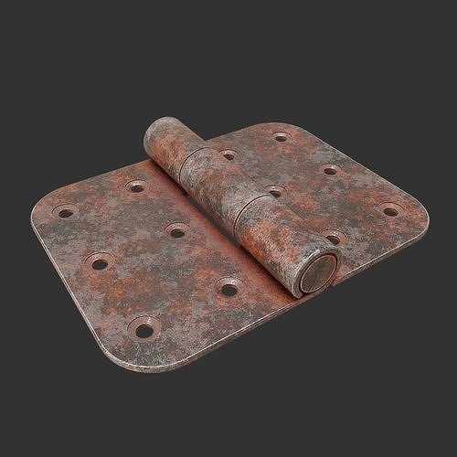 Rusty door hinge 3D model