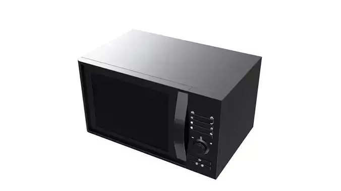 Black Microwave Free 3D model