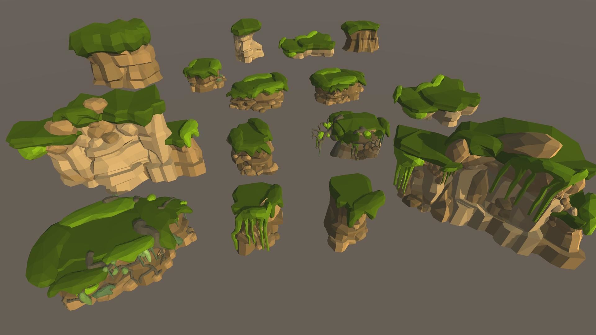 Stylized Swamp art game Unity asset pack  Low-poly 3D model_36