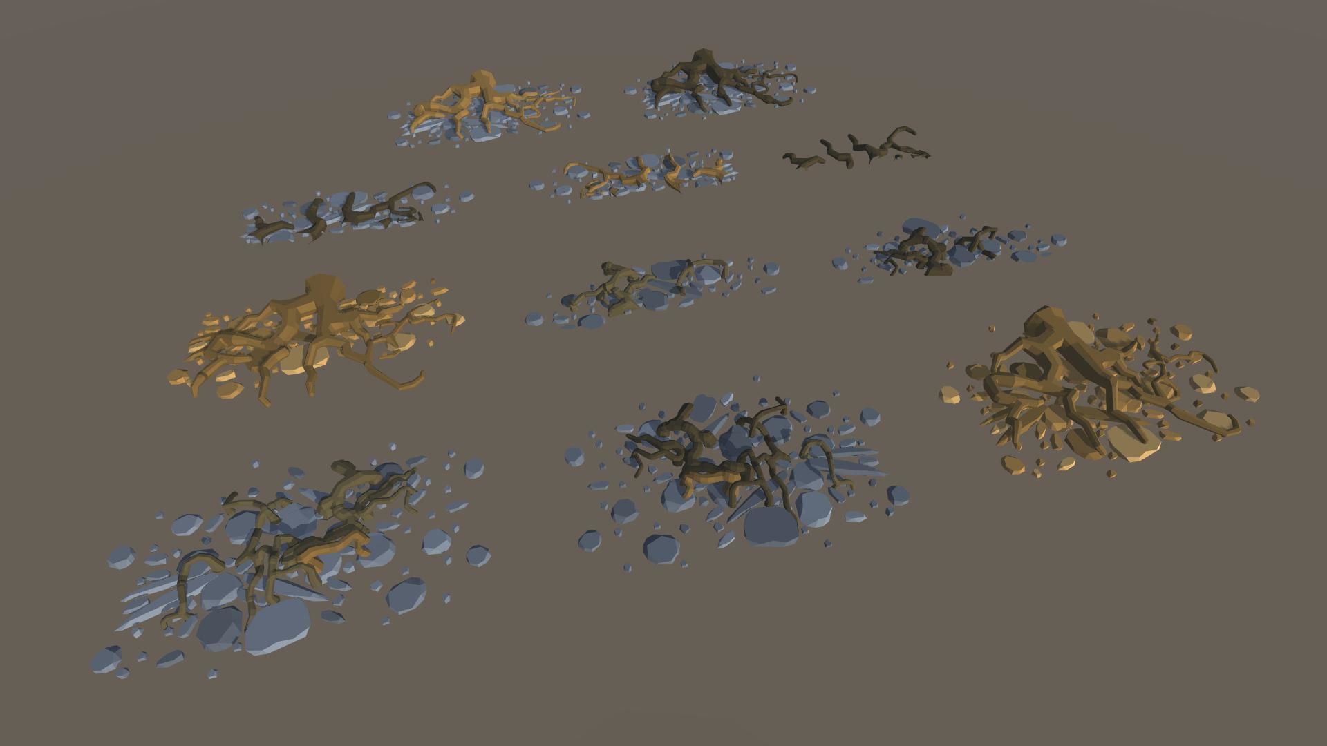 Stylized Swamp art game Unity asset pack  Low-poly 3D model_32