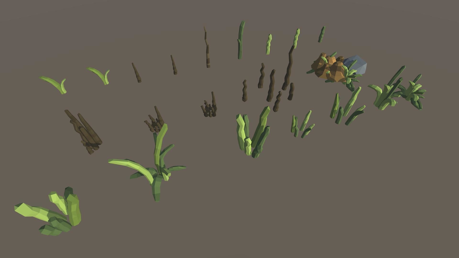 Stylized Swamp art game Unity asset pack  Low-poly 3D model_25
