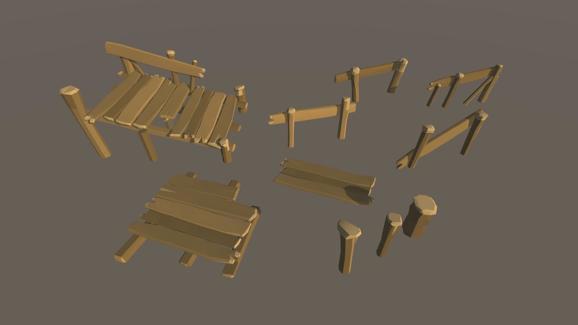 Stylized Swamp art game Unity asset pack  Low-poly 3D model_29