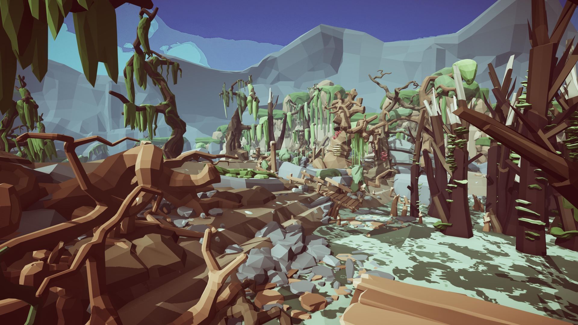 Stylized Swamp art game Unity asset pack  Low-poly 3D model_13