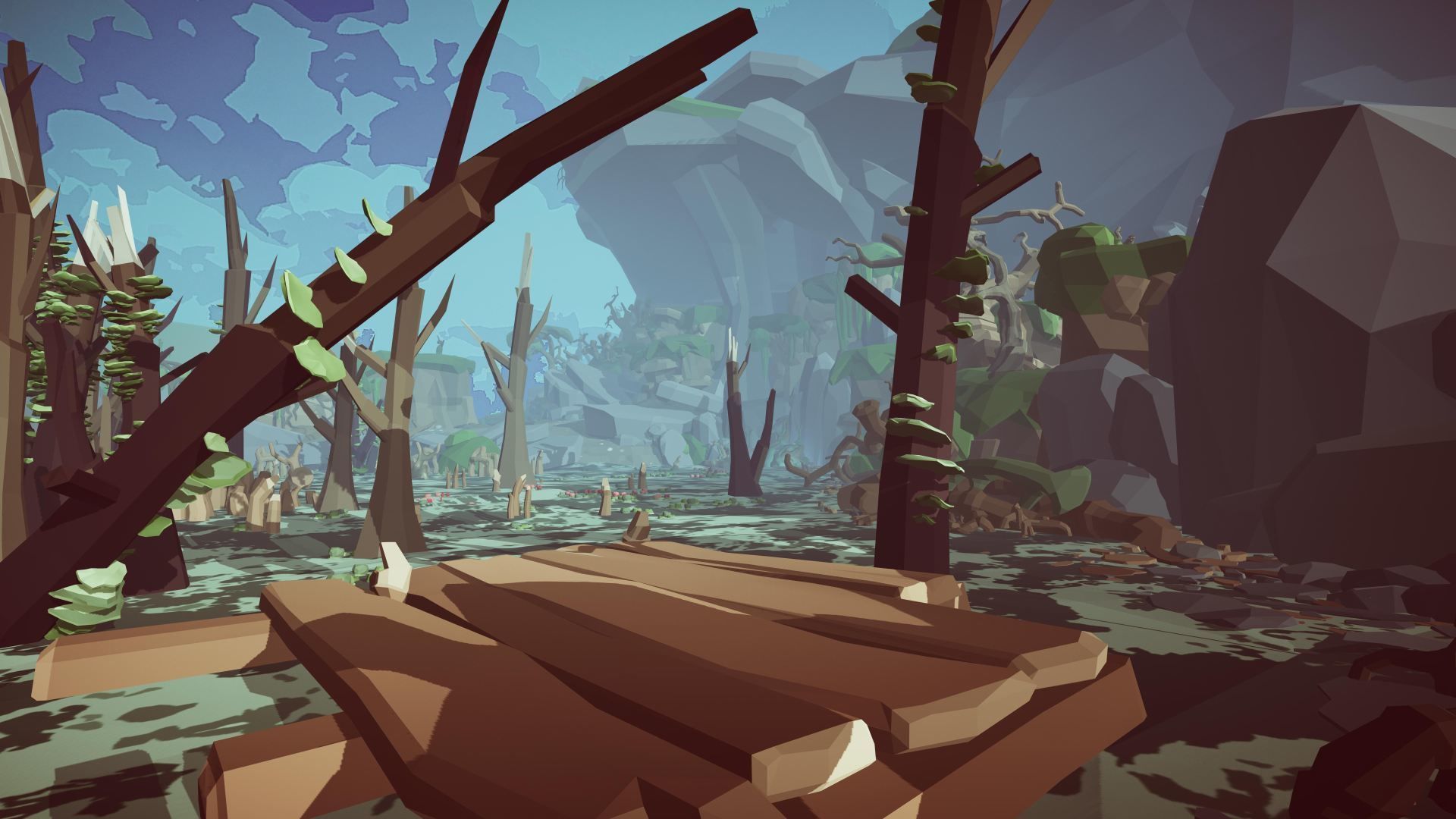 Stylized Swamp art game Unity asset pack  Low-poly 3D model_8
