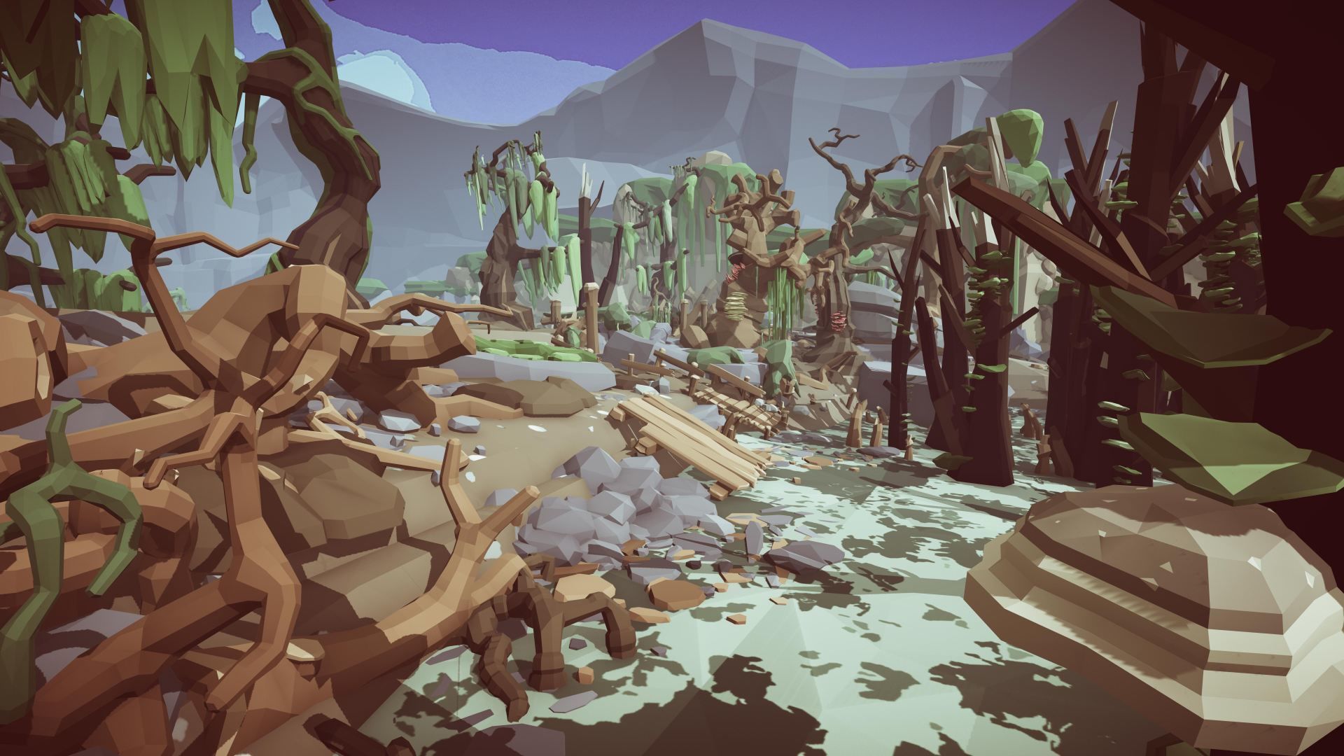 Stylized Swamp art game Unity asset pack  Low-poly 3D model_14