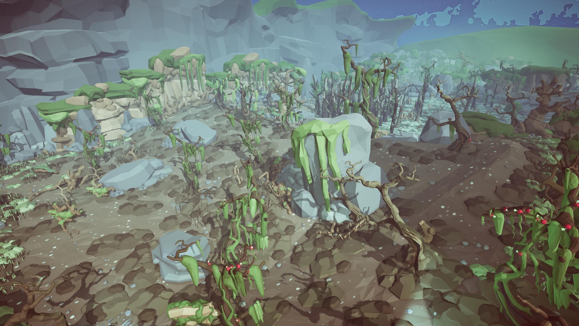 Stylized Swamp art game Unity asset pack  Low-poly 3D model_12