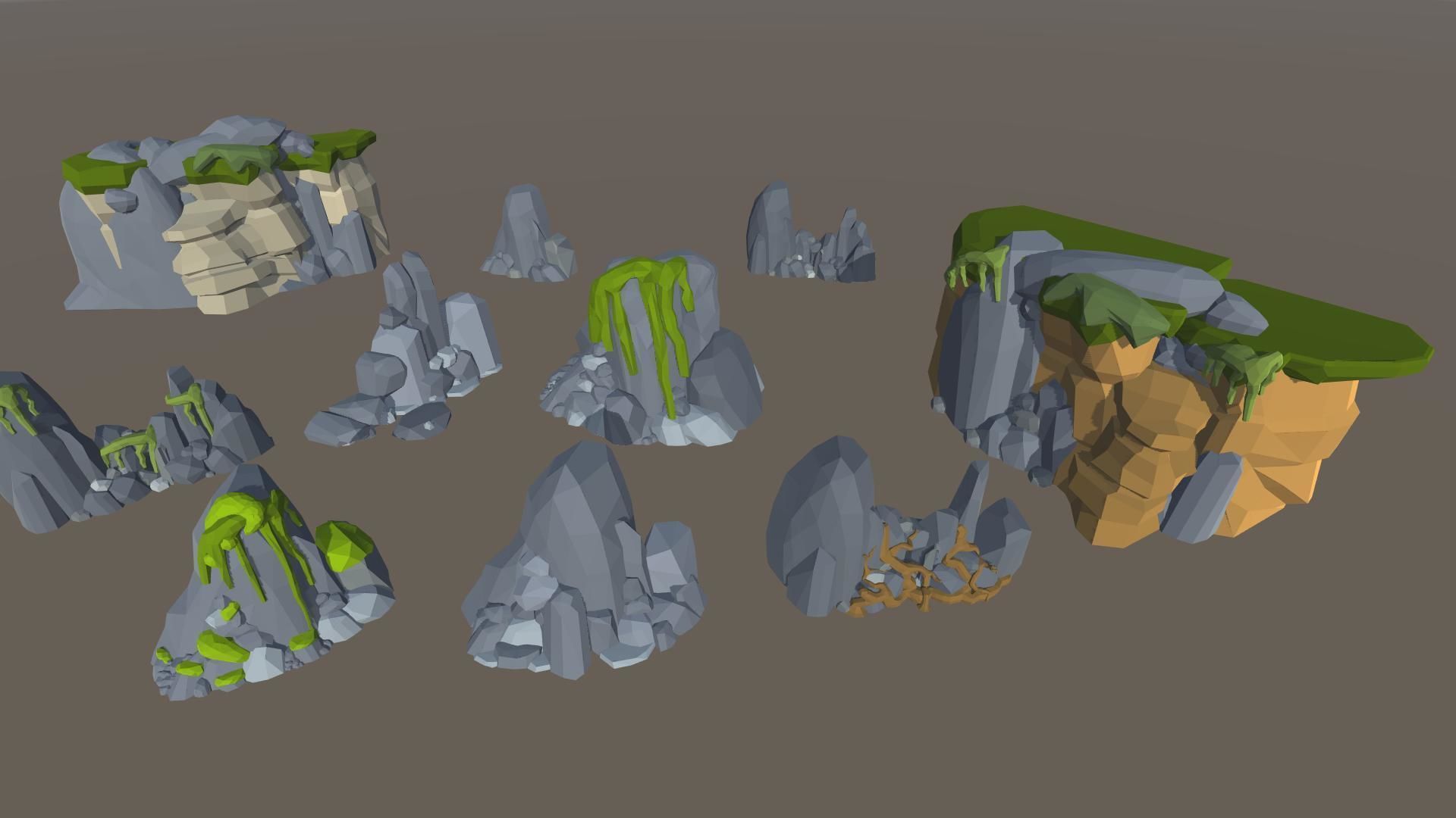 Stylized Swamp art game Unity asset pack  Low-poly 3D model_37