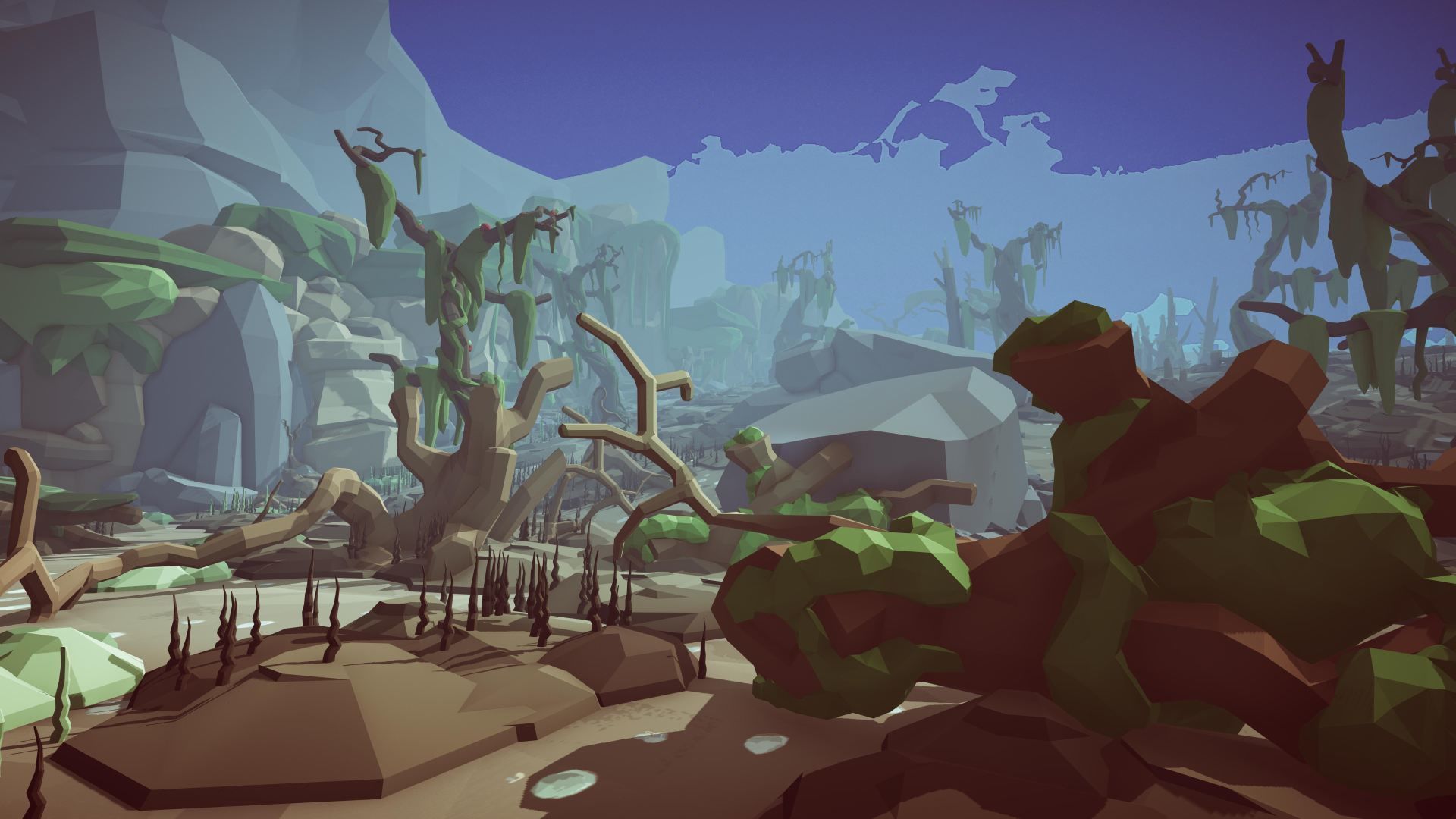 Stylized Swamp art game Unity asset pack  Low-poly 3D model_11