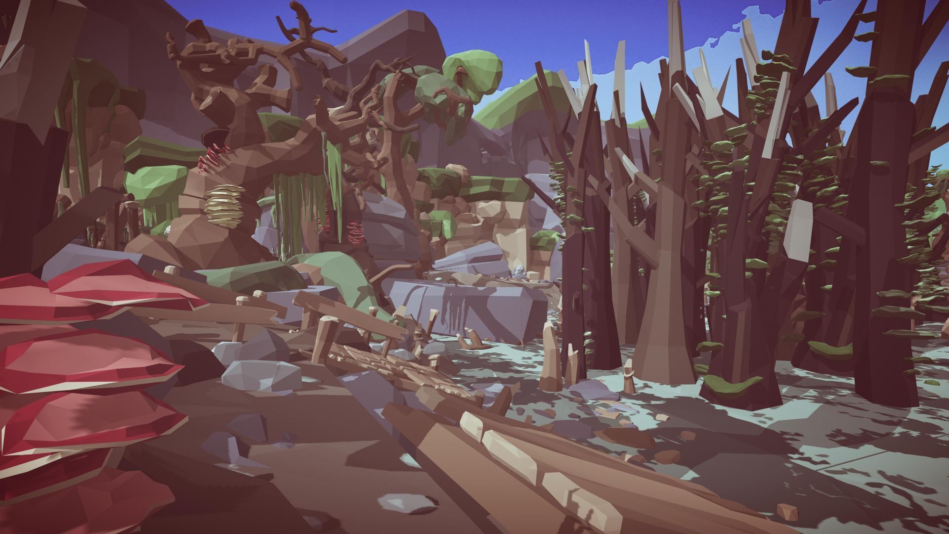 Stylized Swamp art game Unity asset pack  Low-poly 3D model_15