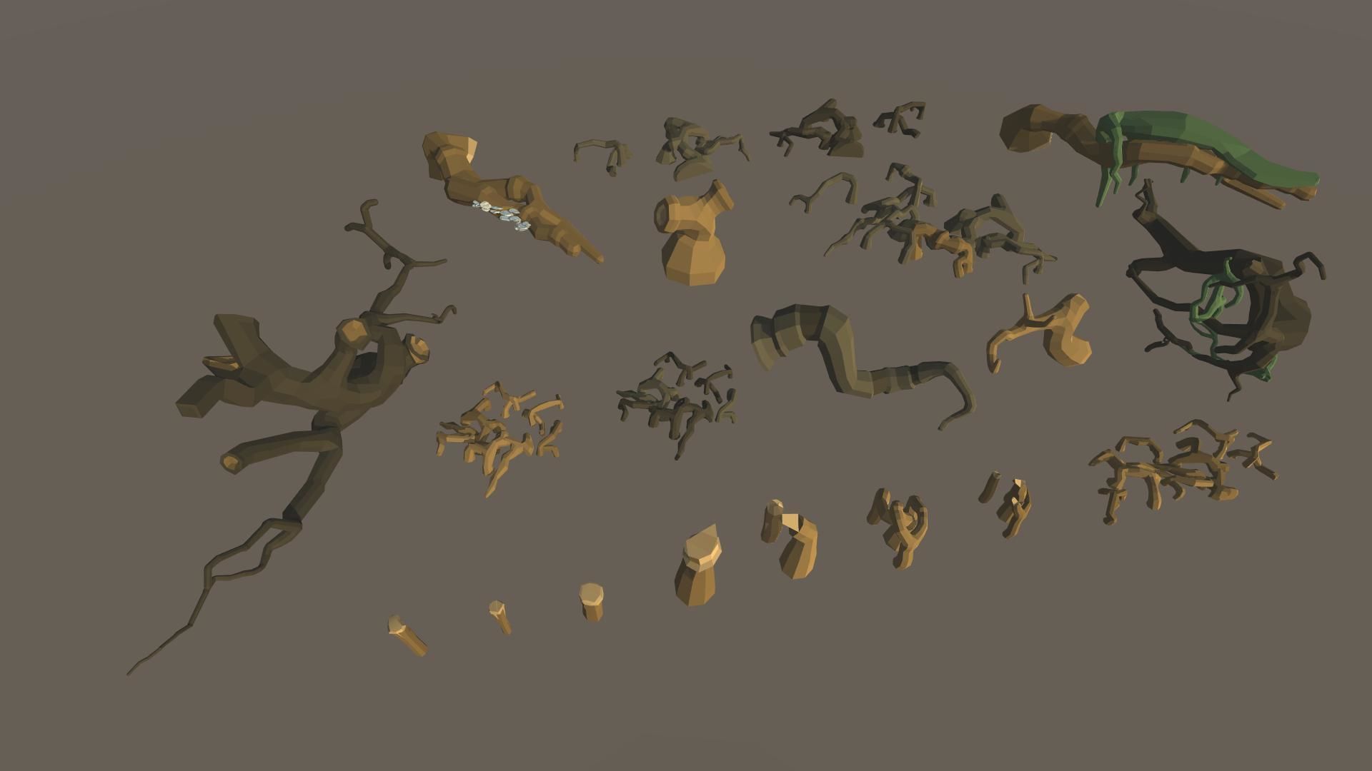 Stylized Swamp art game Unity asset pack  Low-poly 3D model_33