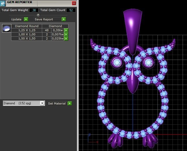 Pendant Owl 3D print model_2