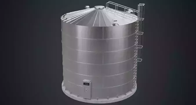 Silo 1A Low-poly 3D model