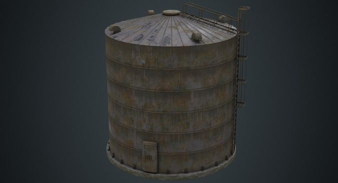 Silo 1B Low-poly 3D model
