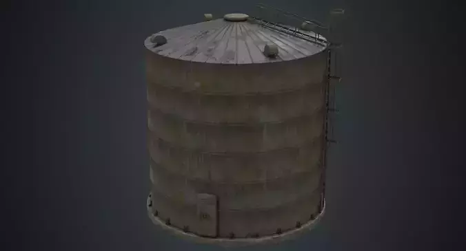 Silo 1B Low-poly 3D model