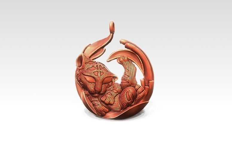 Tigra sleep MAGERIT replica 3D print model_3