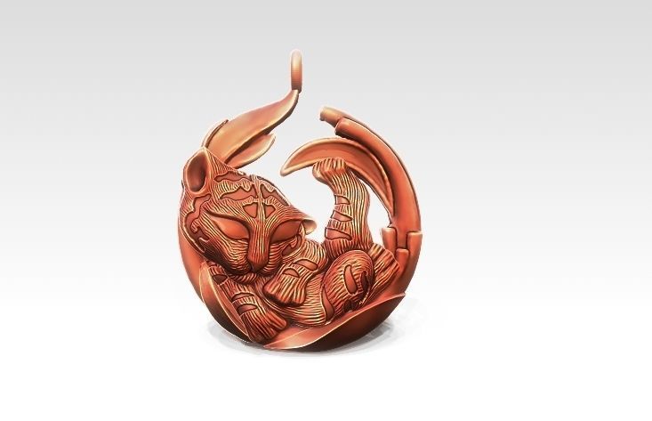 Tigra sleep MAGERIT replica 3D print model_5