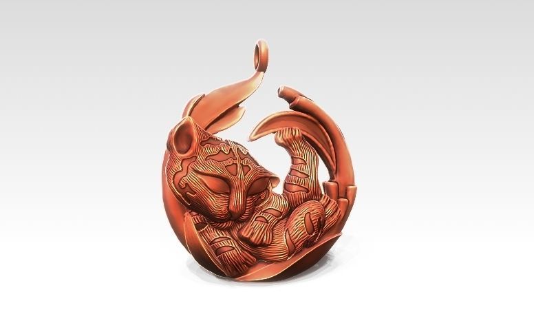 Tigra sleep MAGERIT replica 3D print model_2