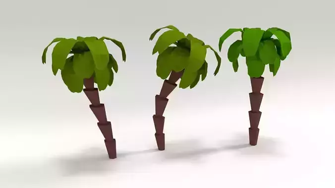 palm tree Low-poly 3D model