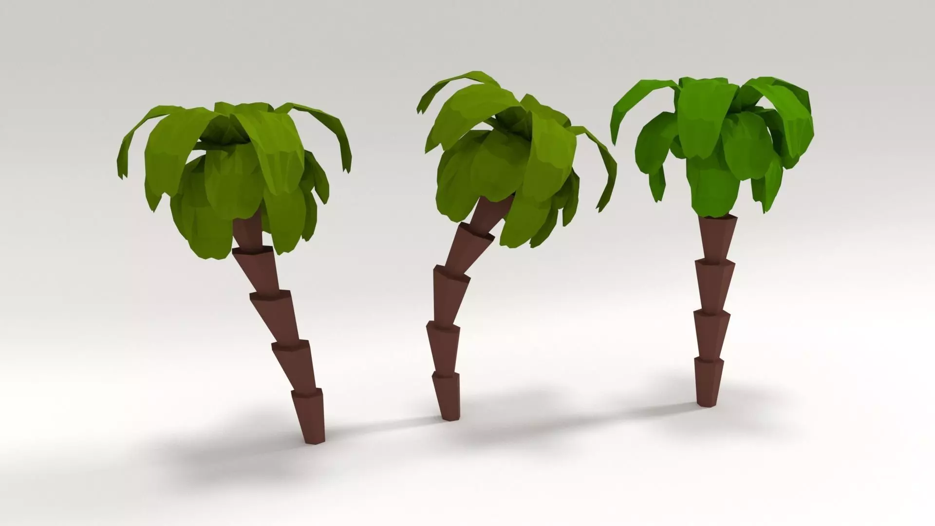 palm tree Low-poly 3D model_0