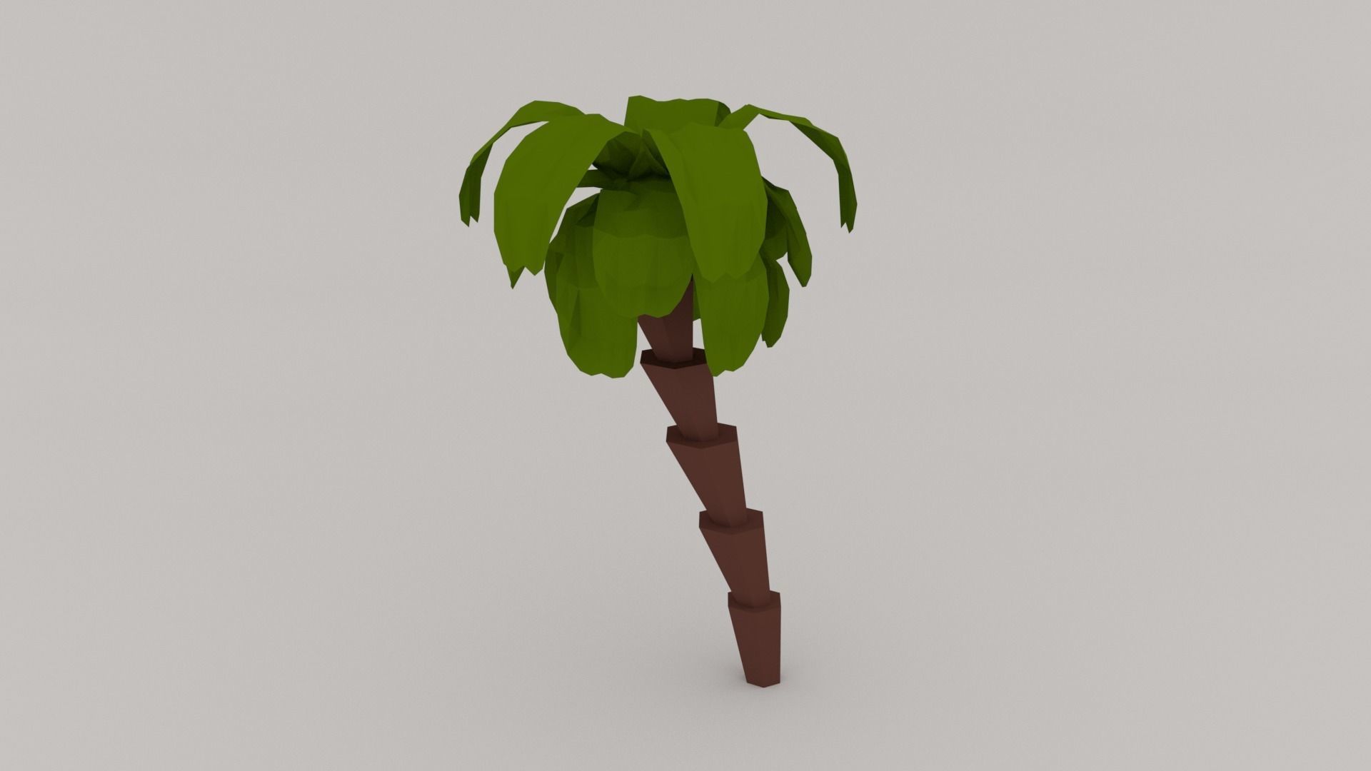 palm tree Low-poly 3D model_7