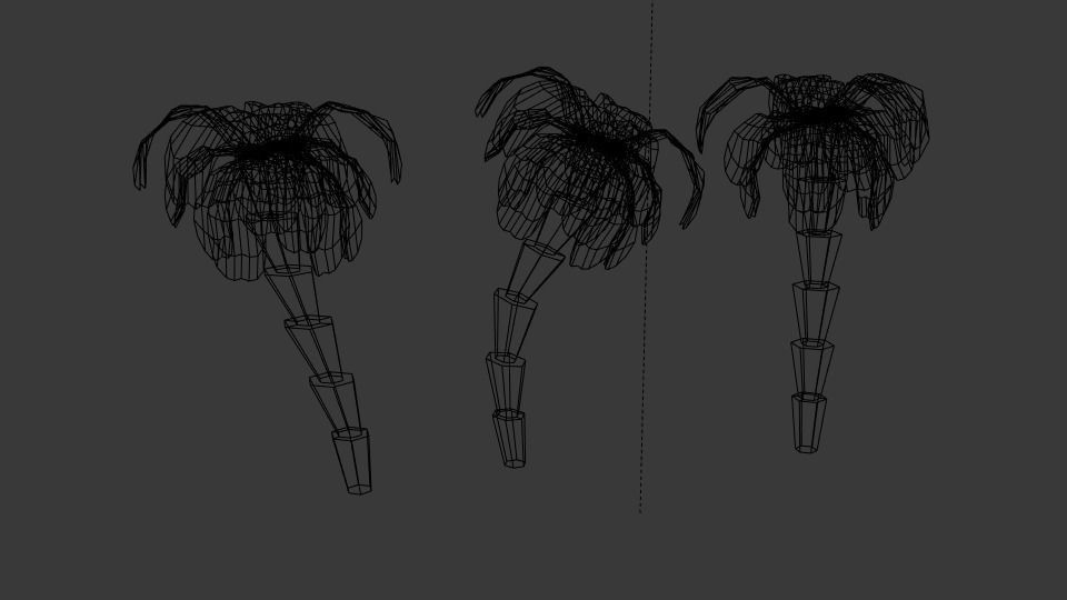 palm tree Low-poly 3D model_4
