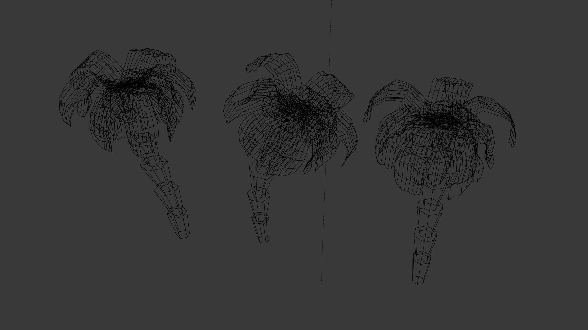 palm tree Low-poly 3D model_5
