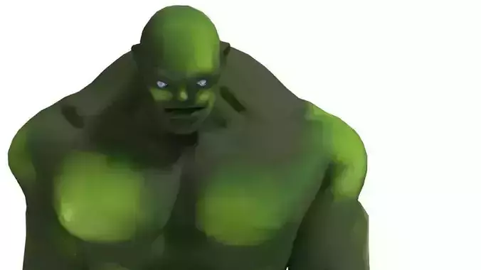 Muscle Man Walking Low-poly 3D model