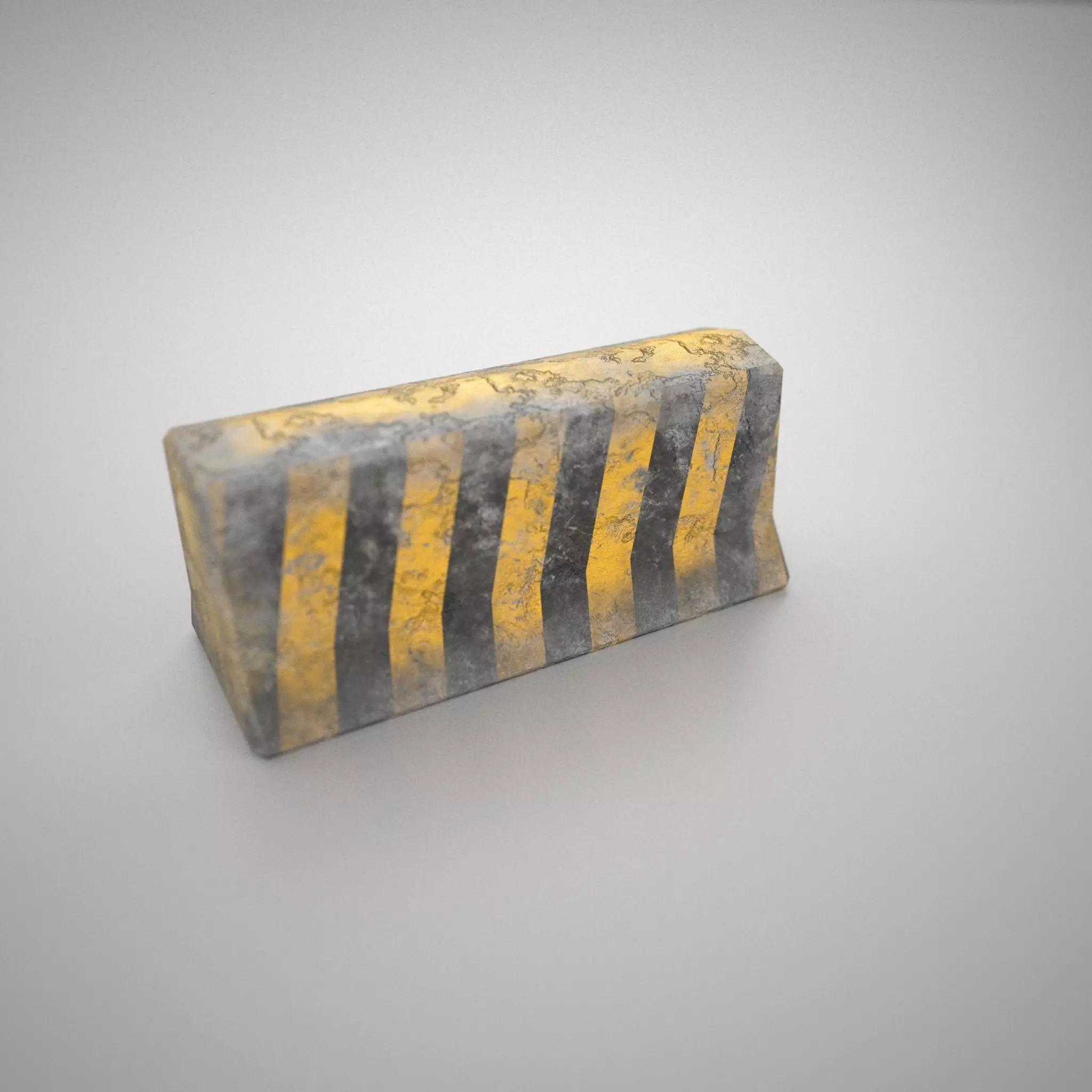Concrete Road Block Gameready Low-poly 3D model_0