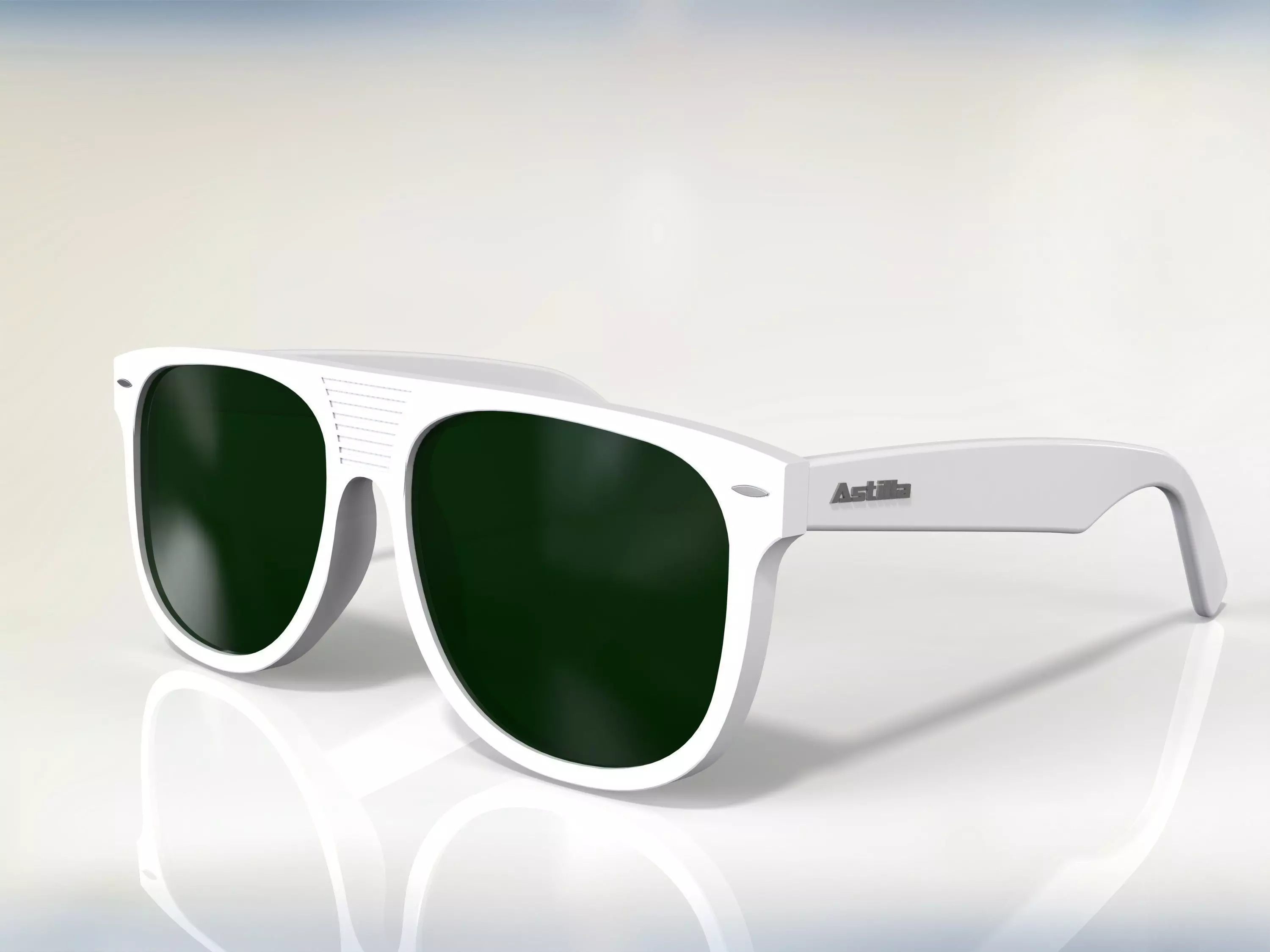 Flattop wayfarer sunglasses 3D model_0
