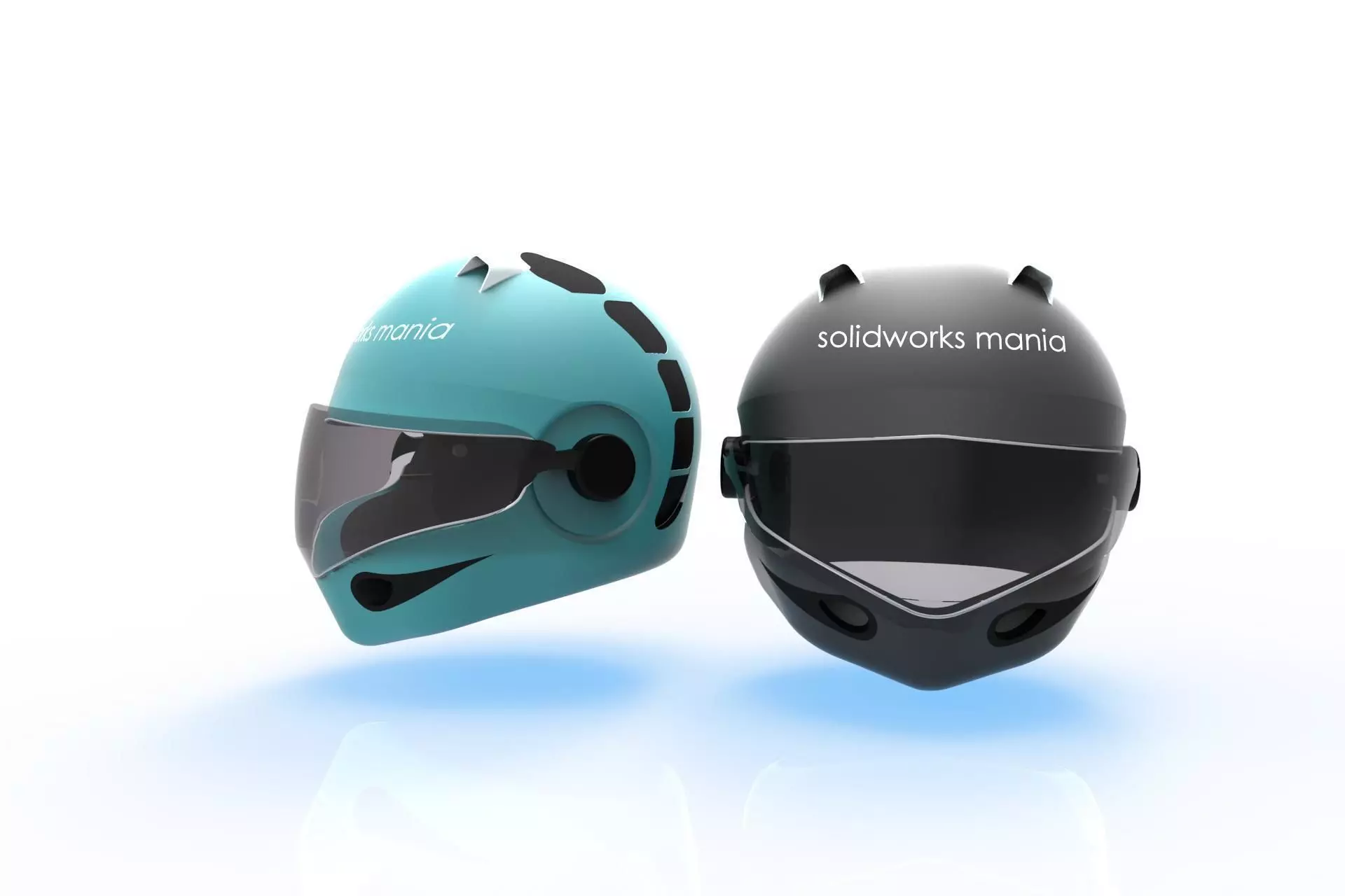 Helmet pair of helmets 3D print model_0