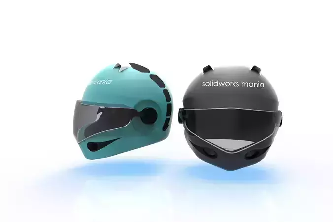 Helmet pair of helmets 3D print model