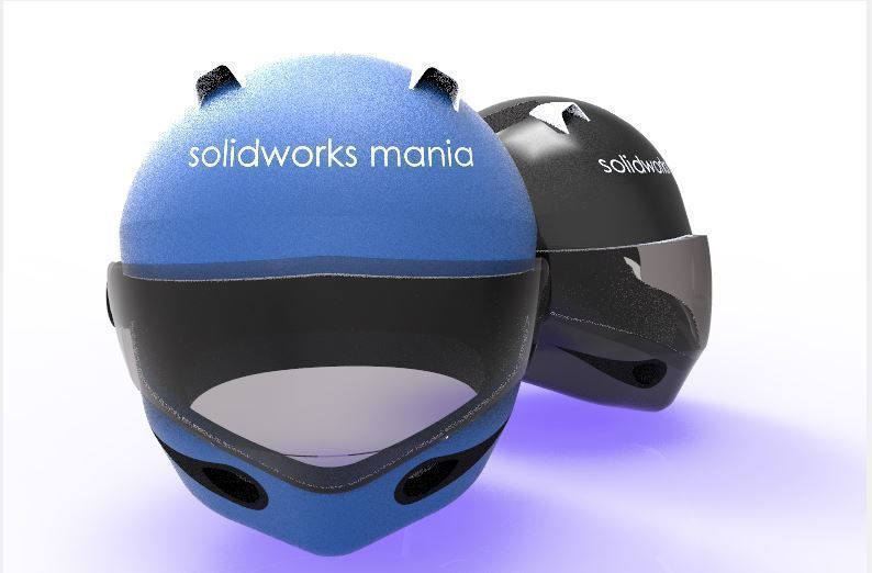 Helmet pair of helmets 3D print model_5