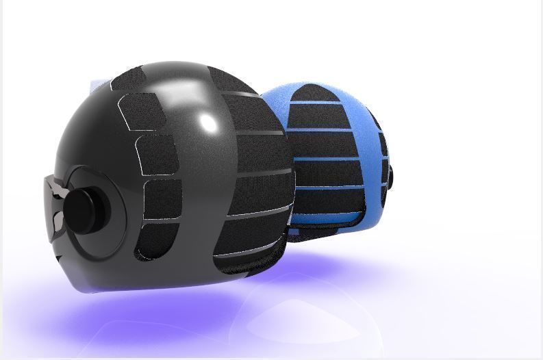 Helmet pair of helmets 3D print model_4