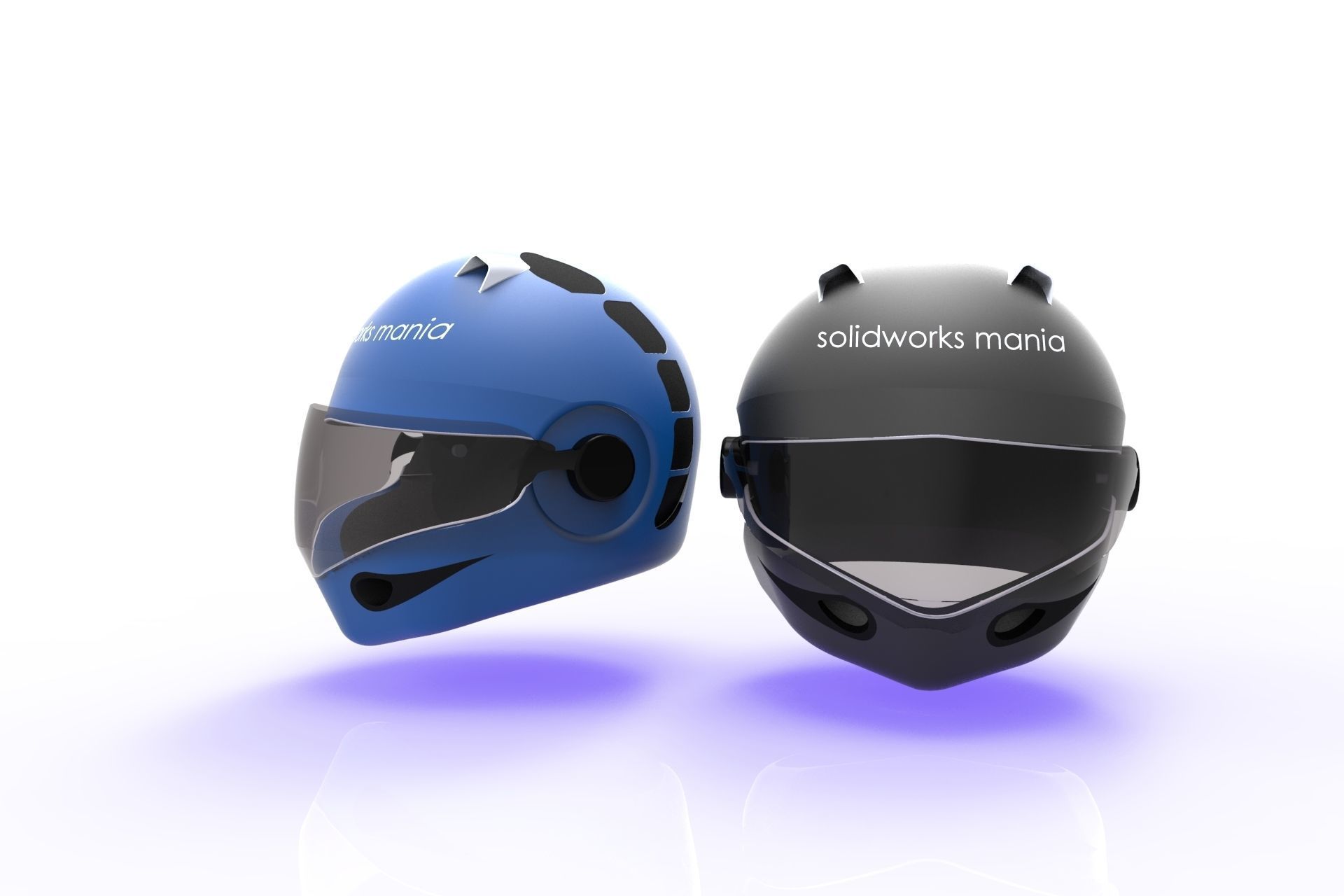 Helmet pair of helmets 3D print model_7