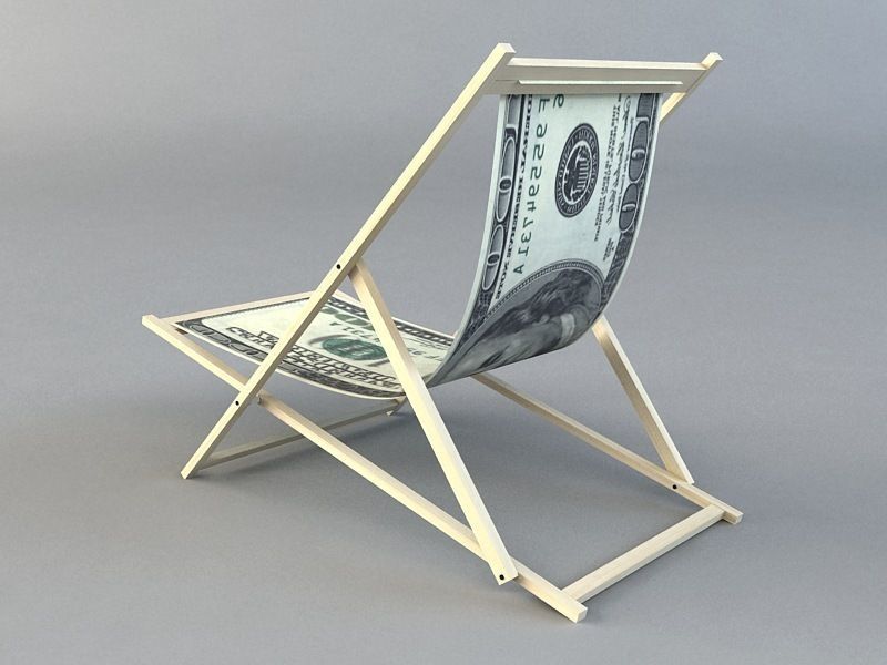dollar chair Low-poly 3D model_1