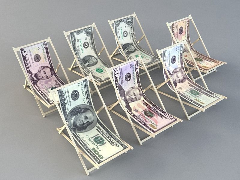 dollar chair Low-poly 3D model_3