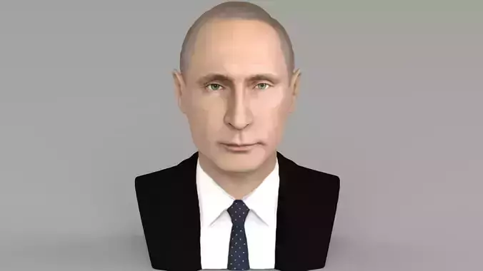 Vladimir Putin bust ready for full color 3D printing 3D print model