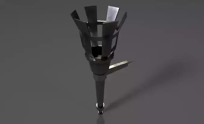 WALL TORCH Low-poly 3D model