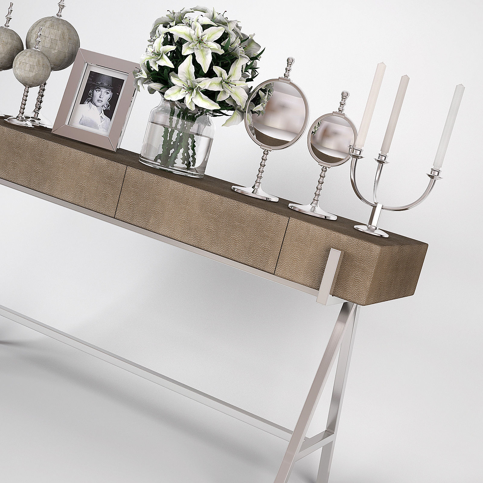 Andrew Martin Sampson Console Table 3D model_2