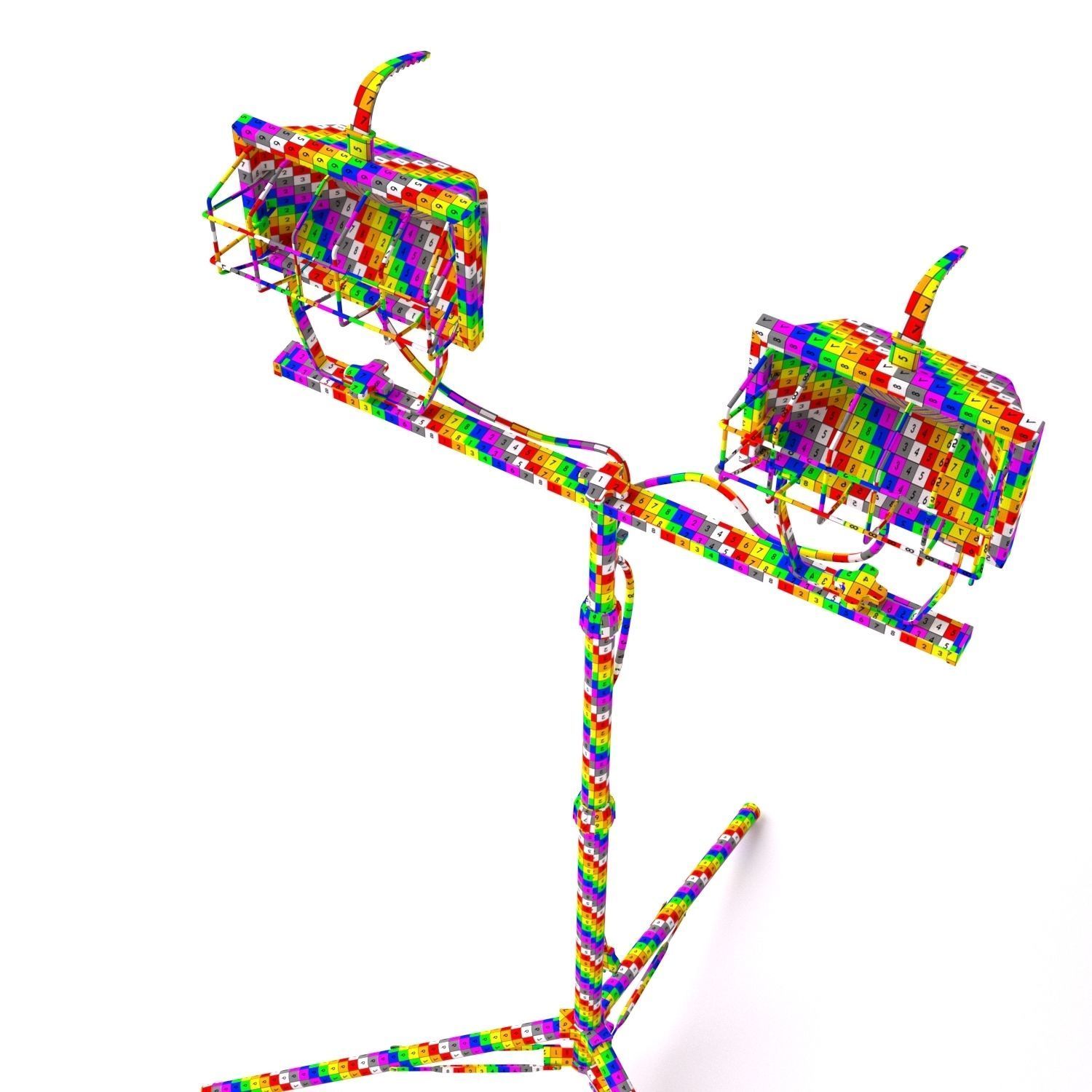 Tripod Construction Worklight 3D model_2