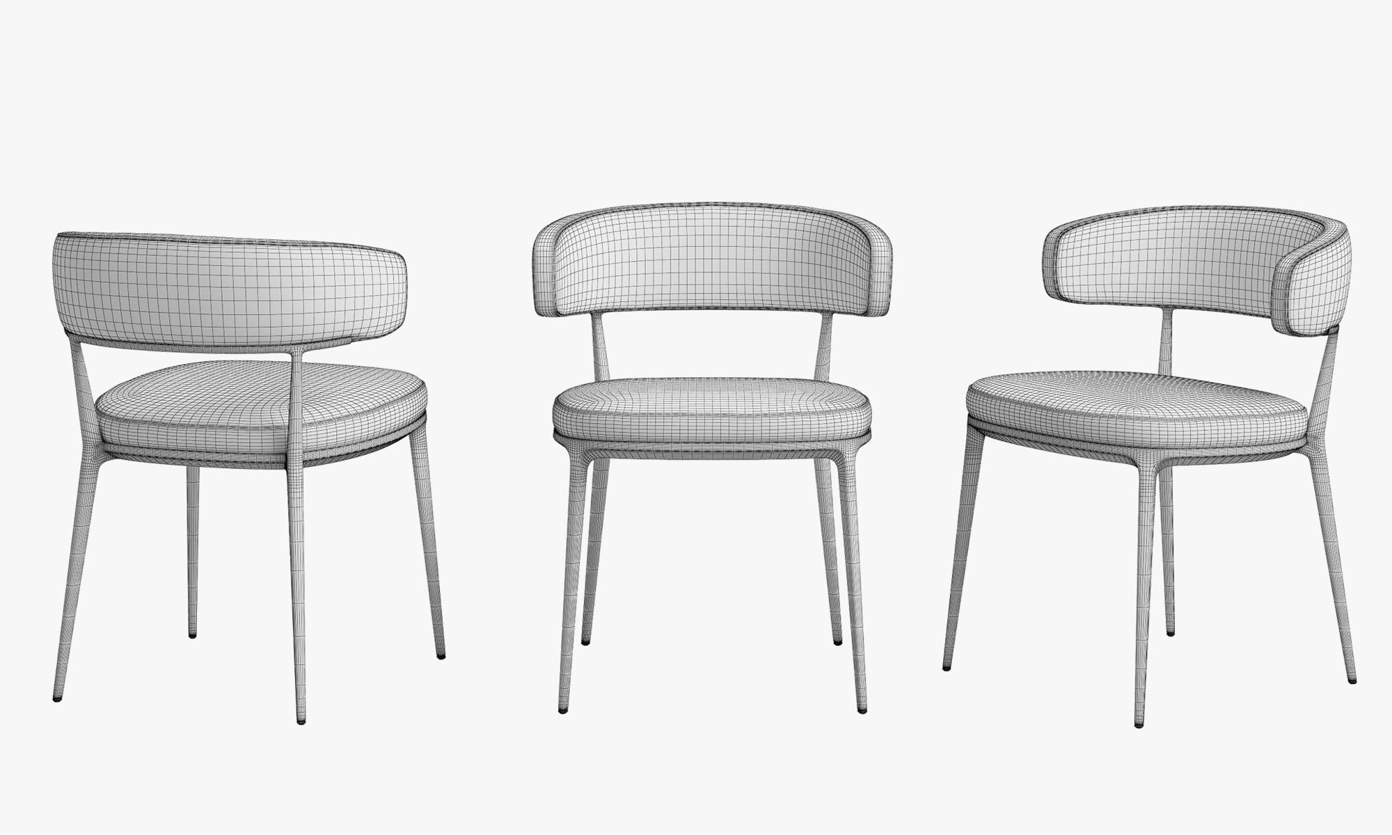 Urban hardwoods dining slab table with tableware 3D model_13