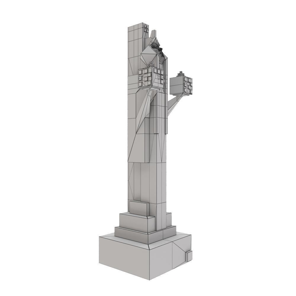 Art deco chess set  3D model_51